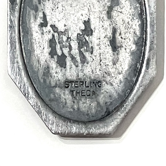 Vintage St. Christopher Theda Sterling Pendant - Picture 3 of 5